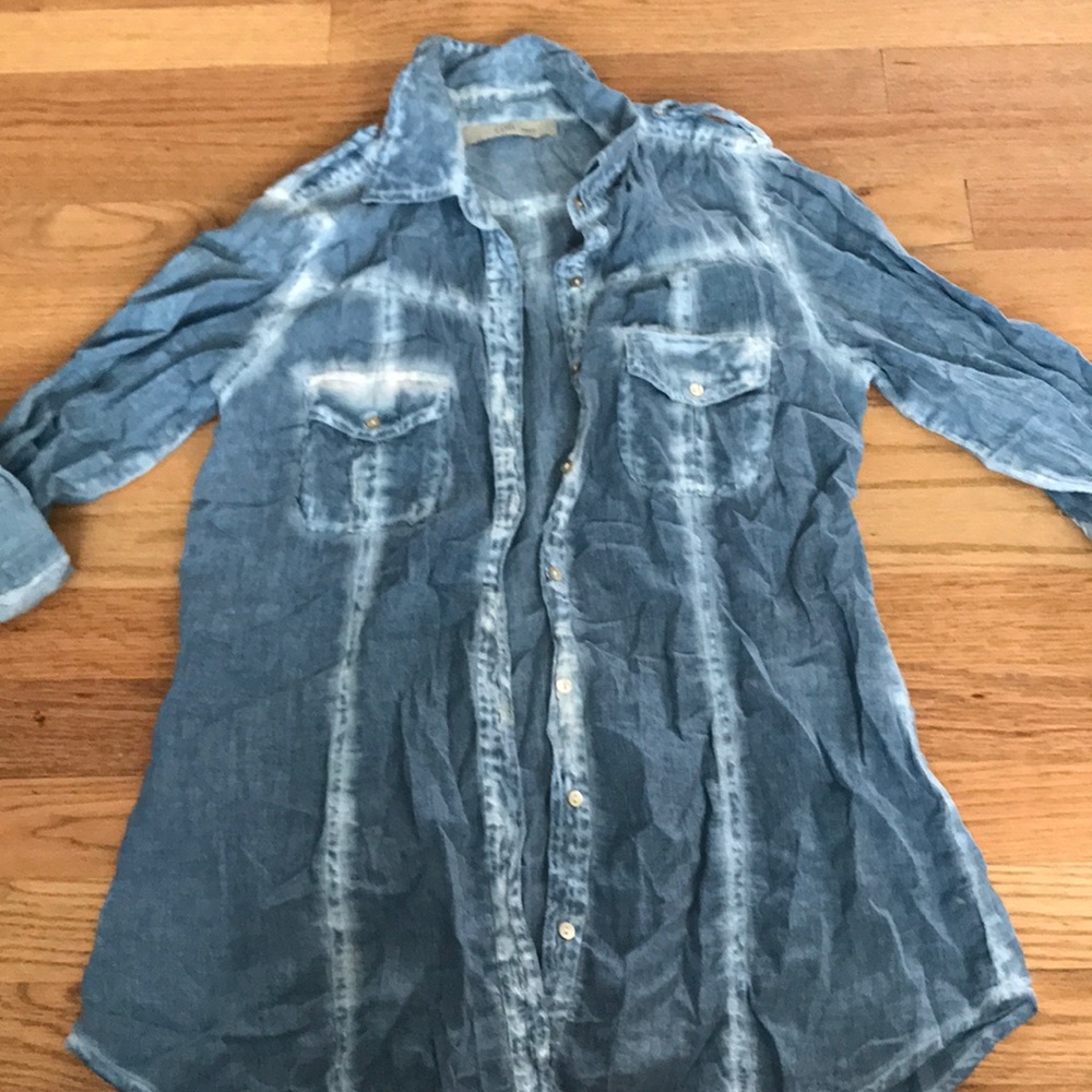 Denim imitation blouse